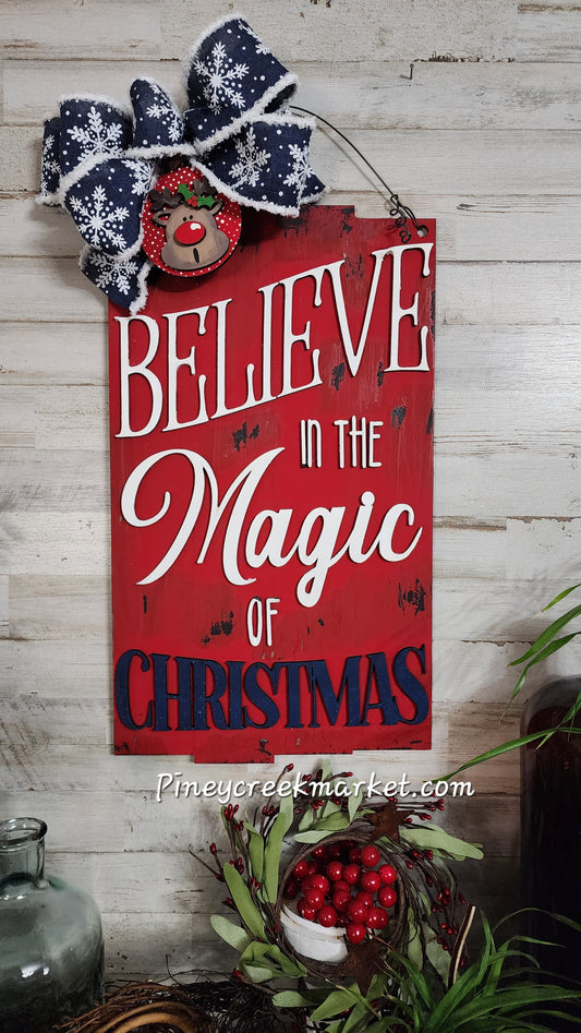 Believe In the Magic of Christmas DIY Ready to paint sign