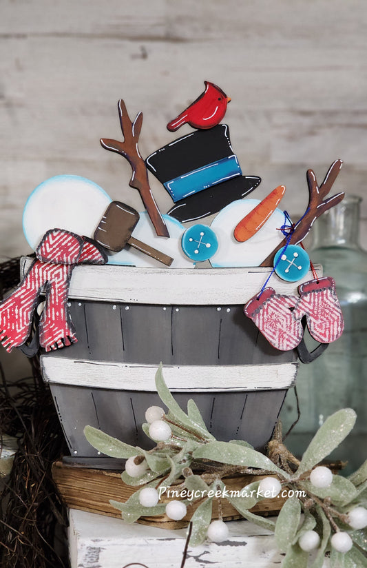 Basket add-on Snowman cutouts