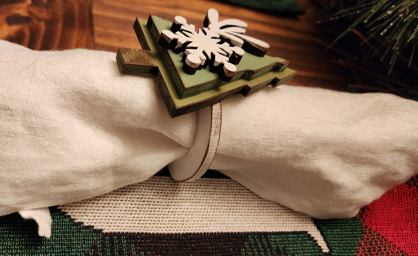 Christmas Napkin rings Set of 4