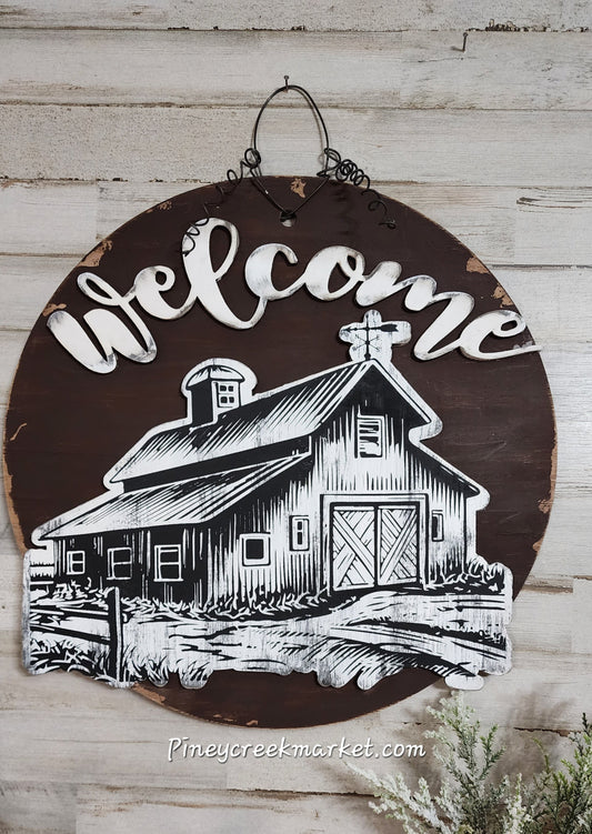 Barn and Welcome Cutout ONLY