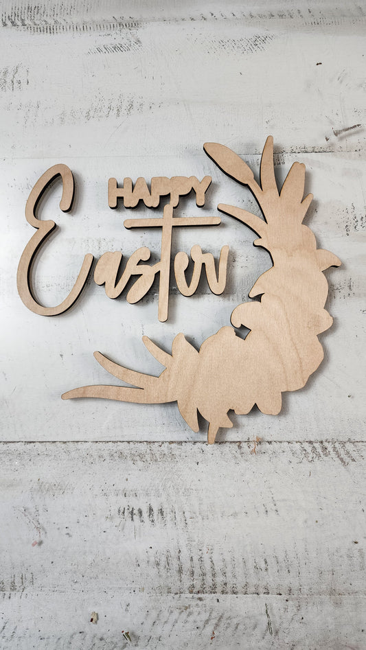 Wood cutouts for the Happy Easter Stencil by Magnolia Design Co