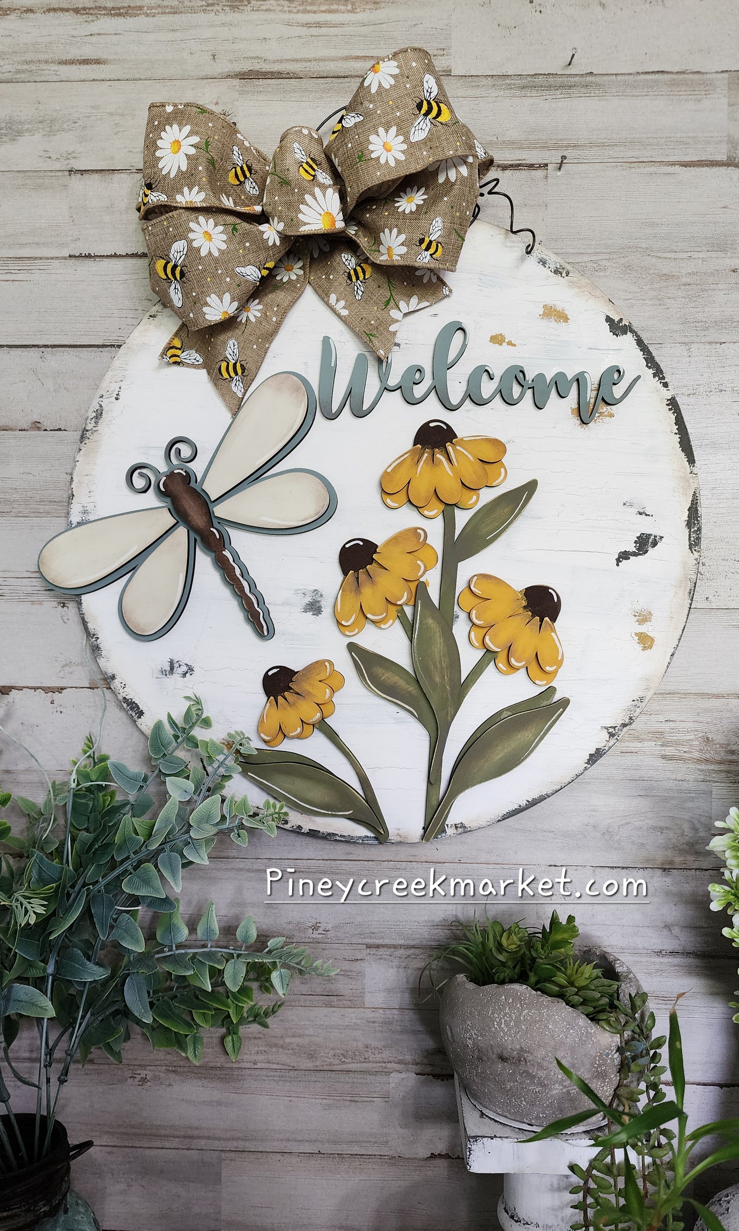 DRAGONFLY Door Hanger 16 inch Round