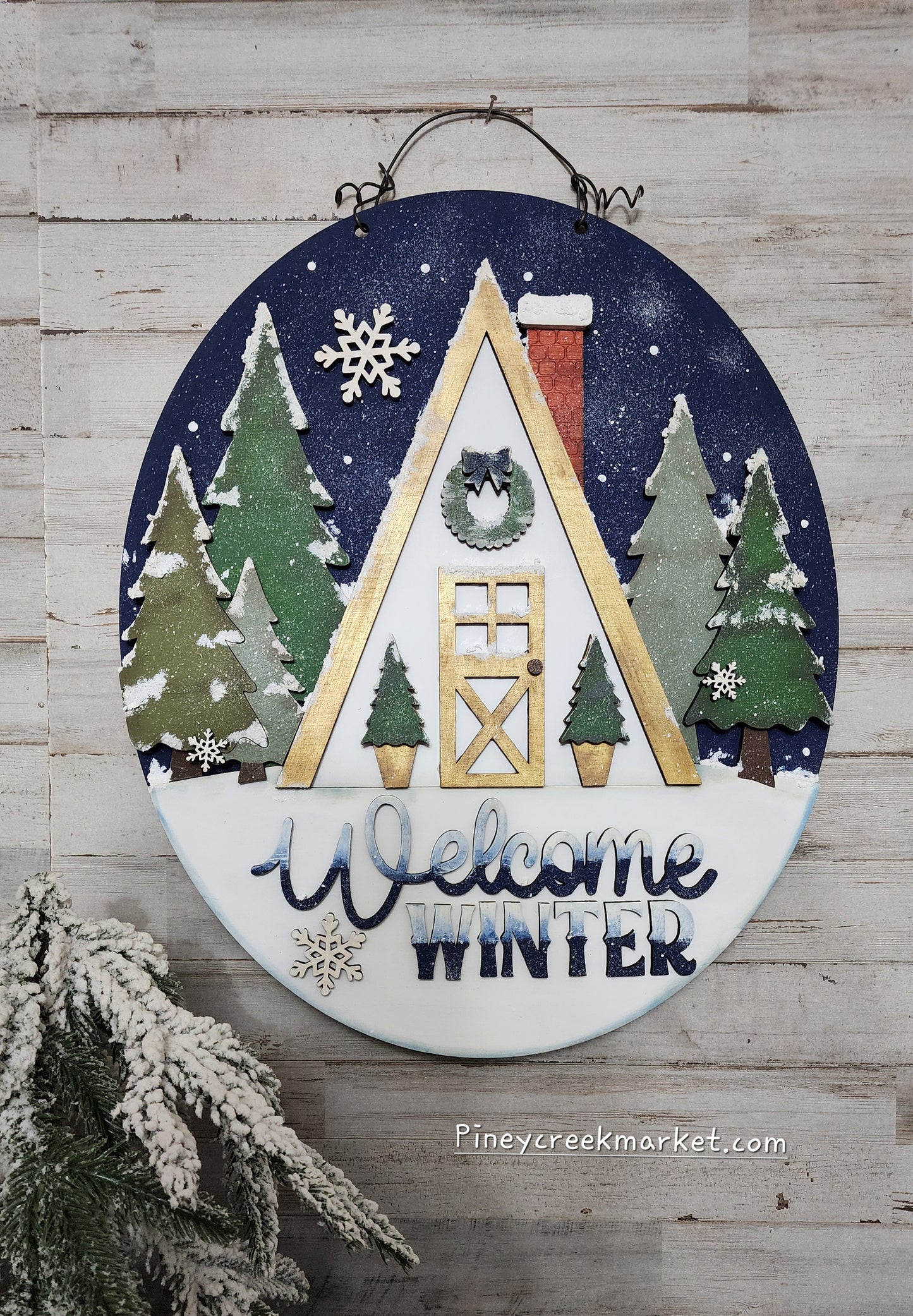 Welcome Winter LG Oval hanger
