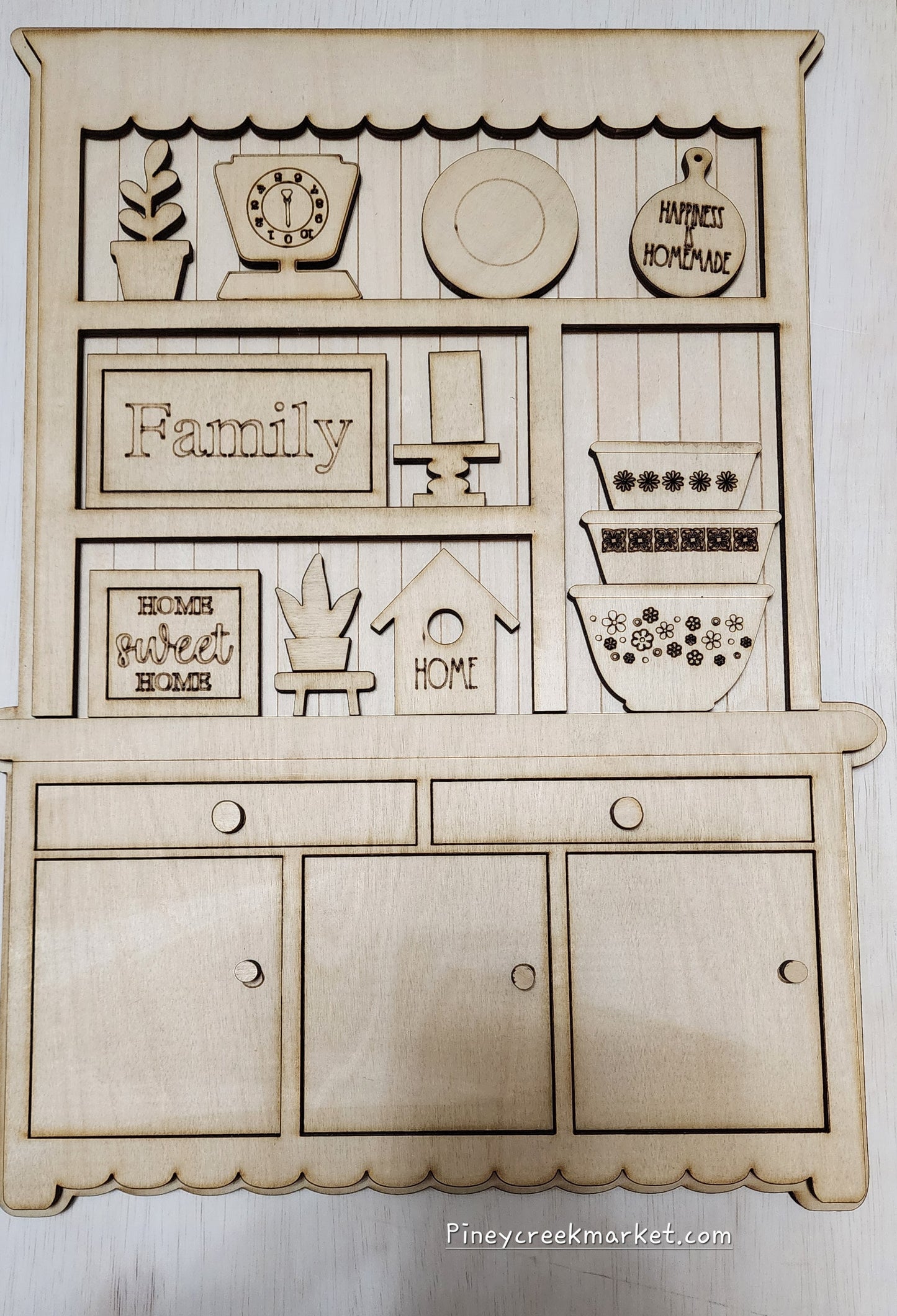 Kitchen Cabinet sign Family Bowls Scale