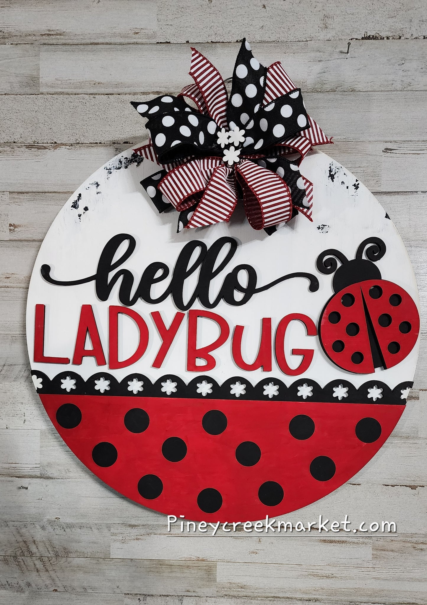 Hello Lady Bug Door Hanger