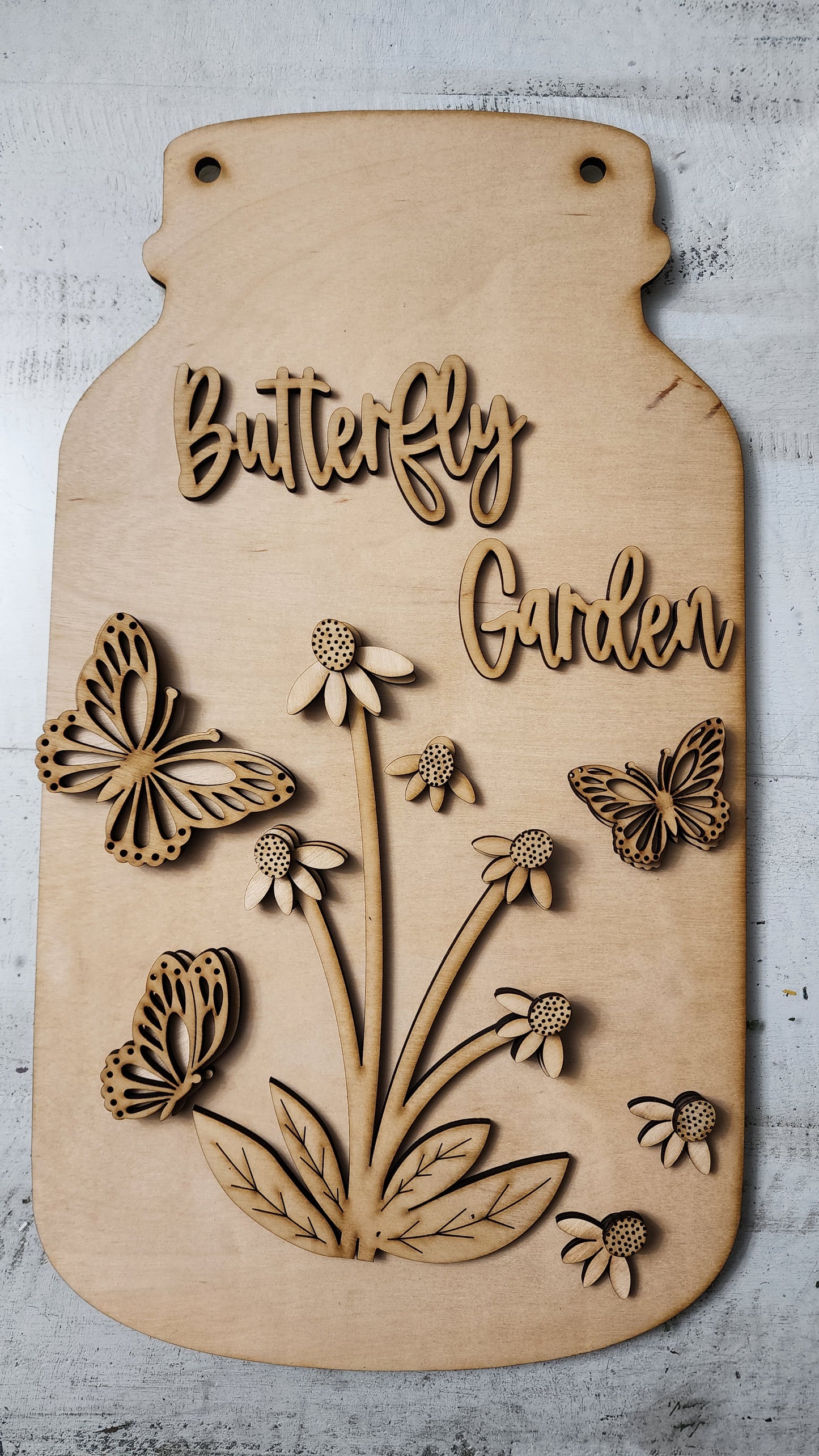 Mason Jar Butterfly Garden