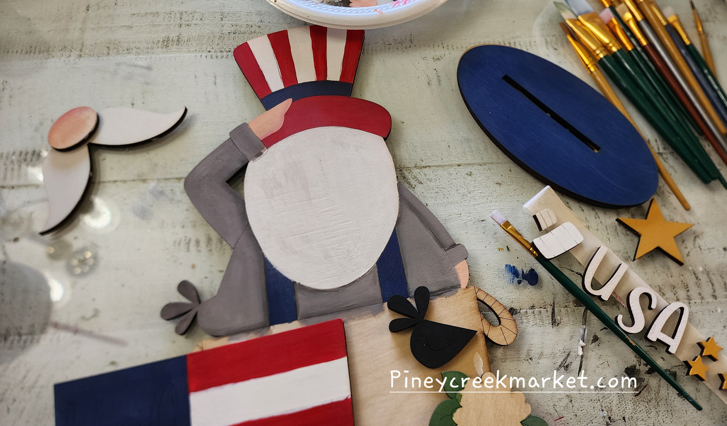 UNCLE SAM Patriotic Gnome
