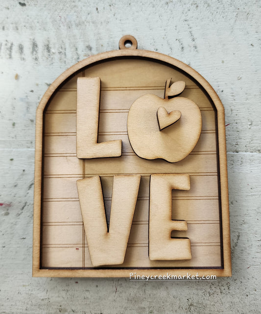 Love Teacher Ornament