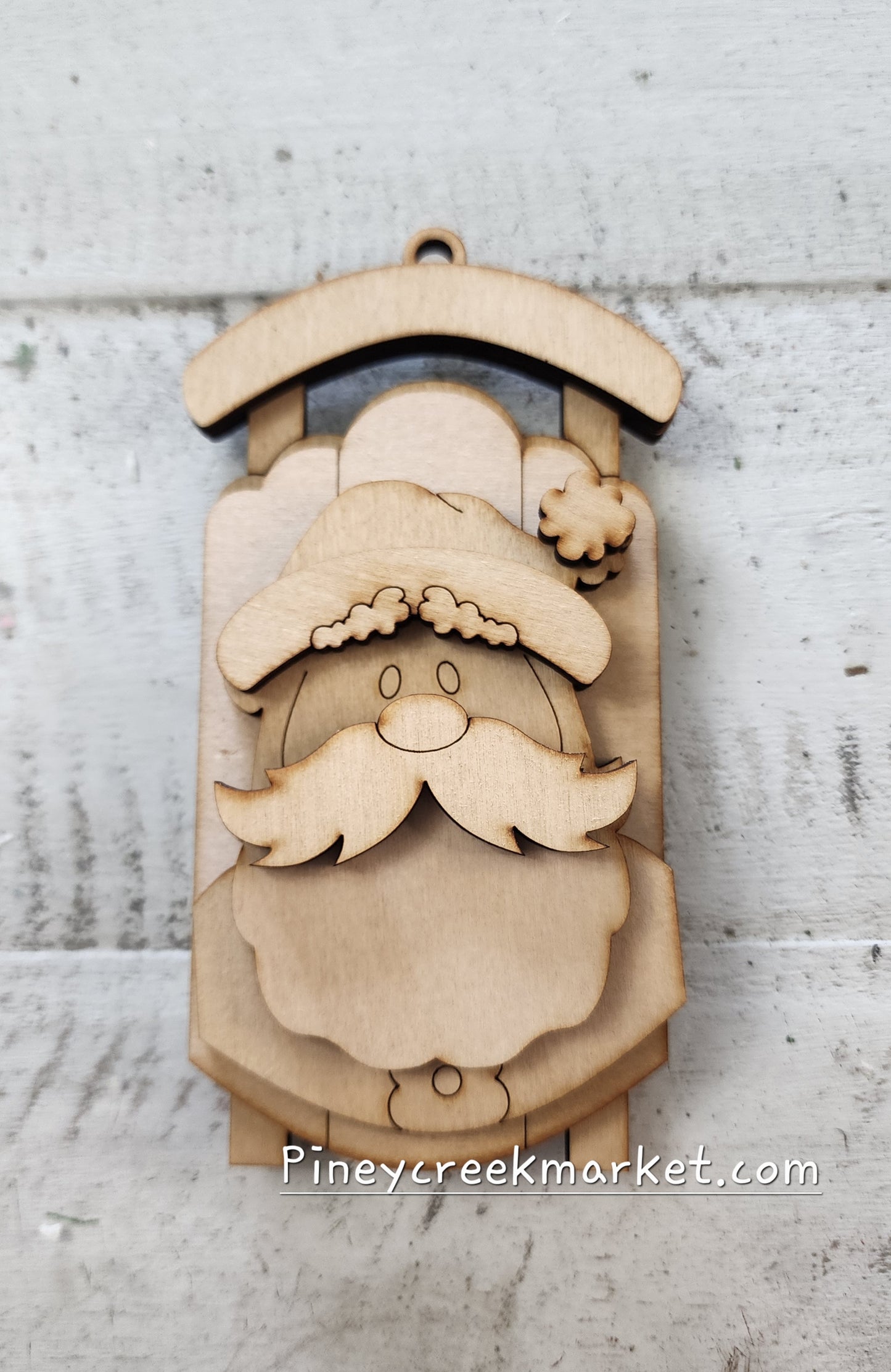 Santa sled Christmas Ornament