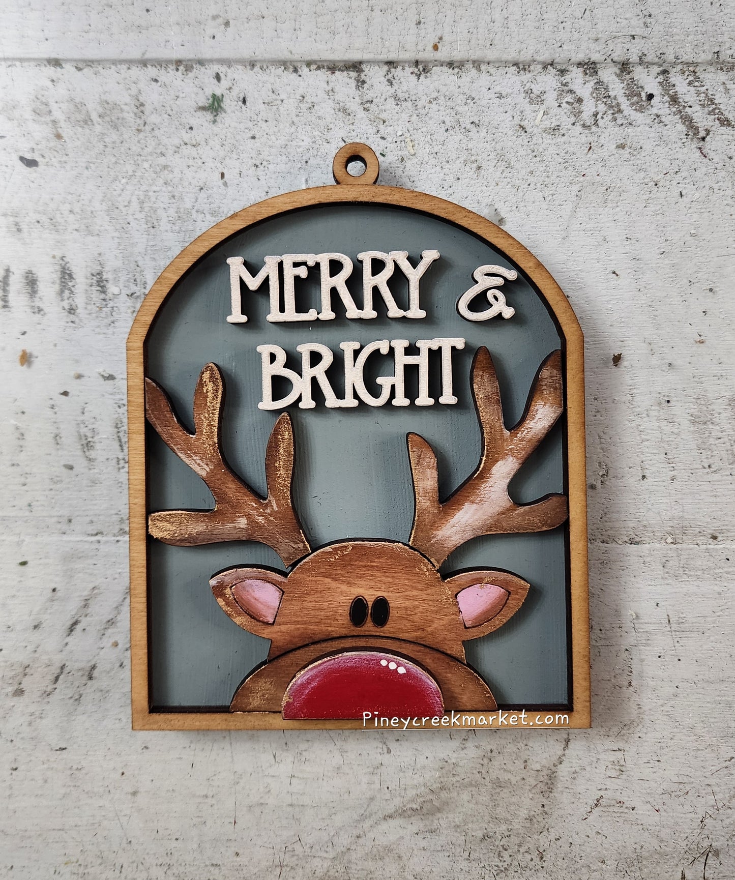 Merryand Bright Deer Ornament arch shaped