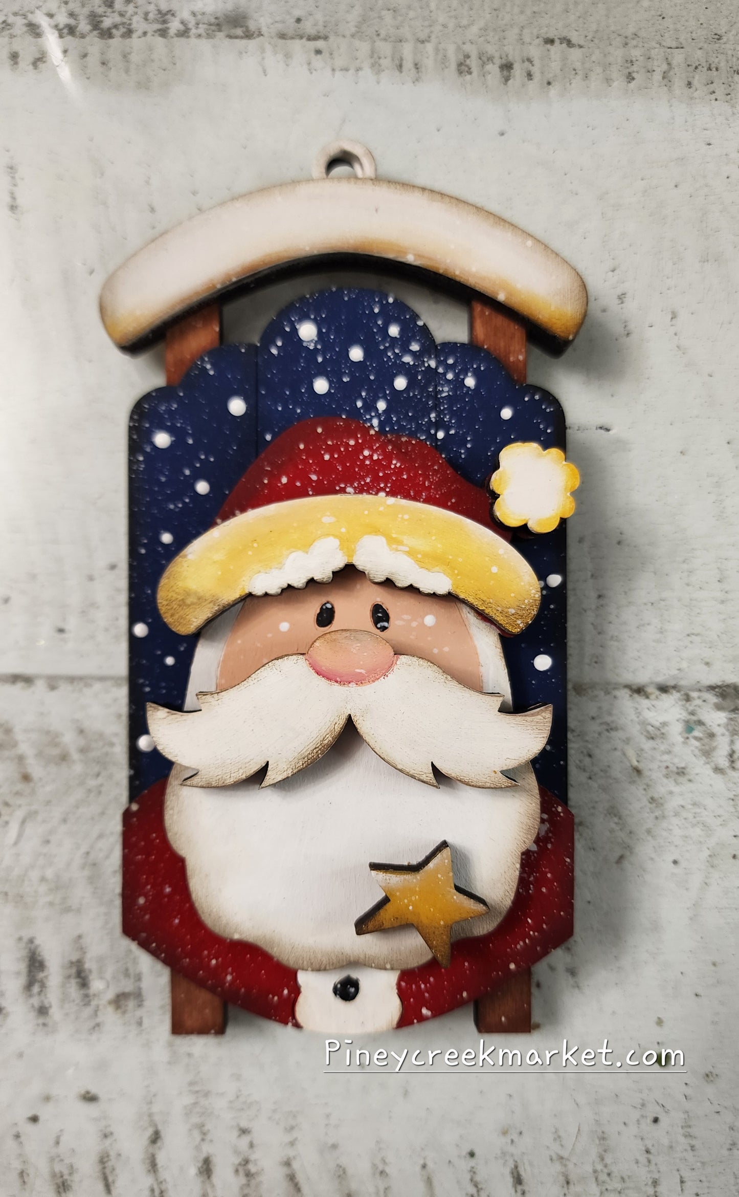 Santa sled Christmas Ornament