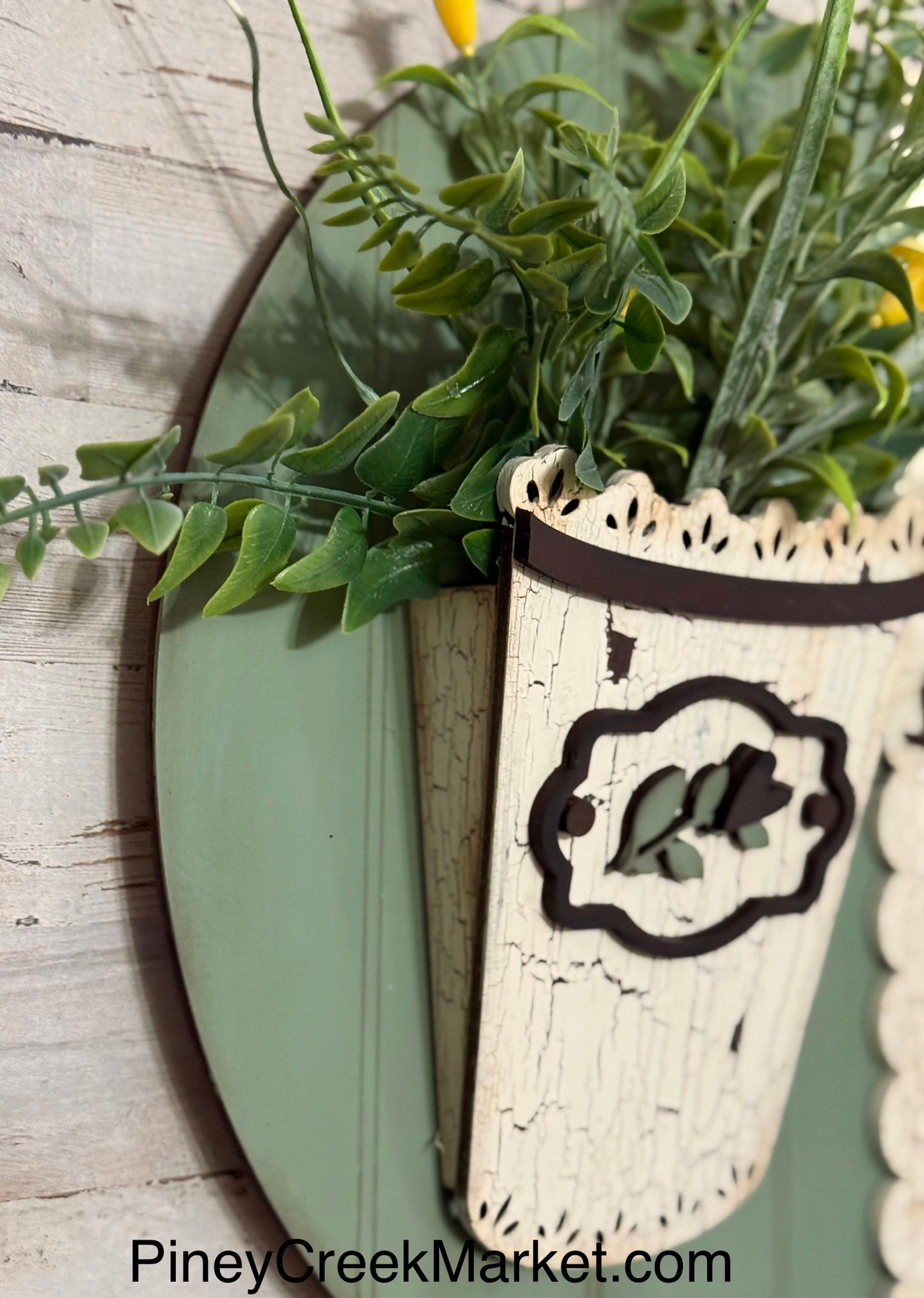 Hi Door Hanger with greenery pocket!