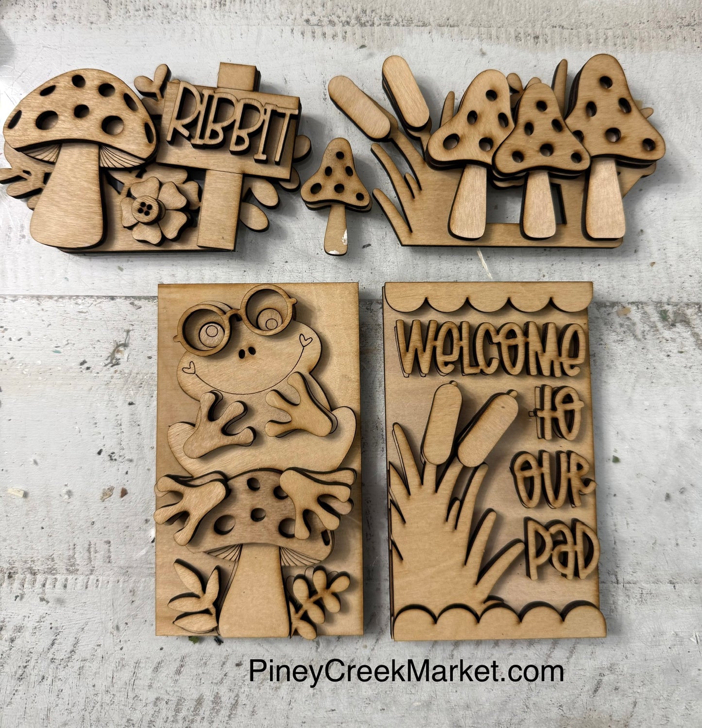 Frog and Mushrooms ! inserts for the New Cabinet !! (other inserts available)