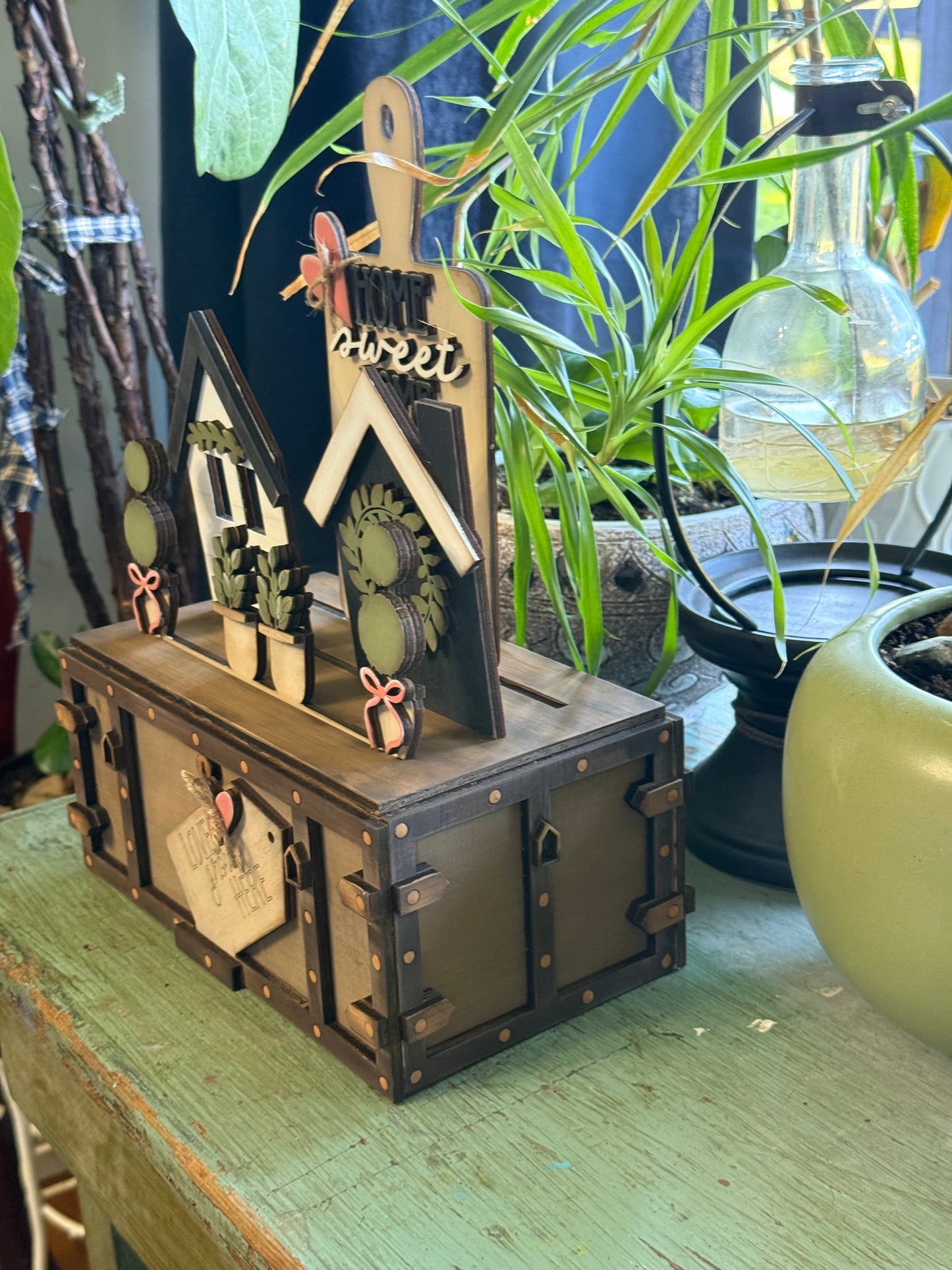 NEW Vintage trunk and Home Sweet Home insert! Interchange 🥰