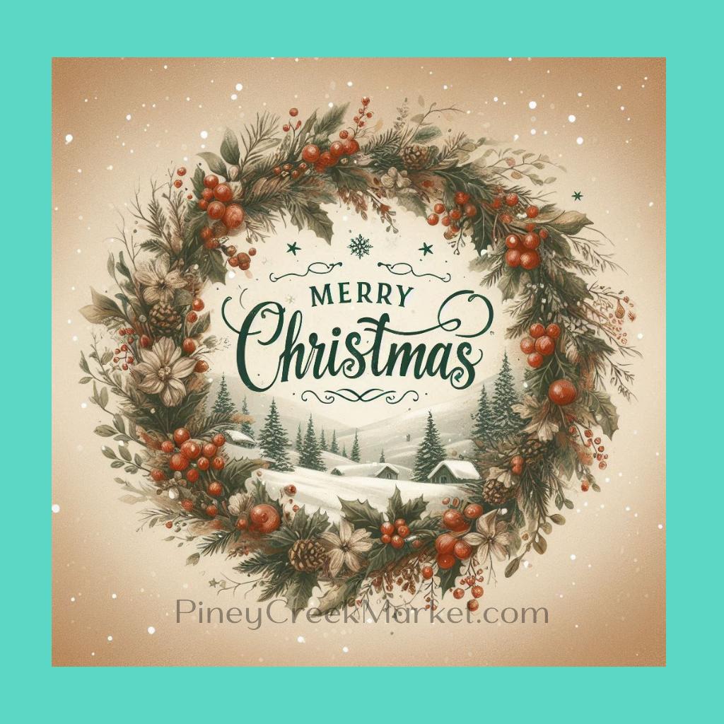 Christmas Wreath DOWNLOAD ONLY printable!