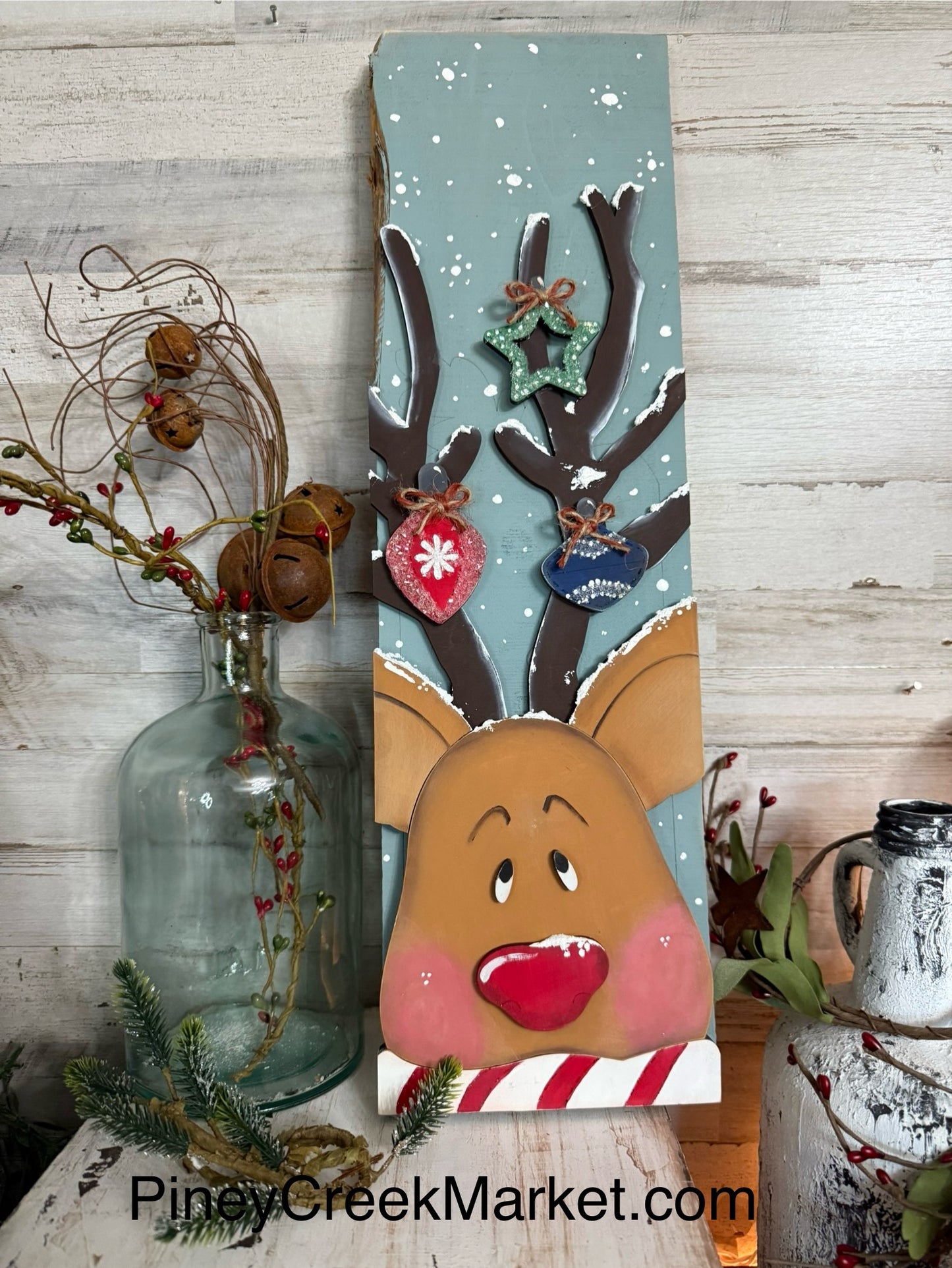Reindeer on Rustic cedar board!