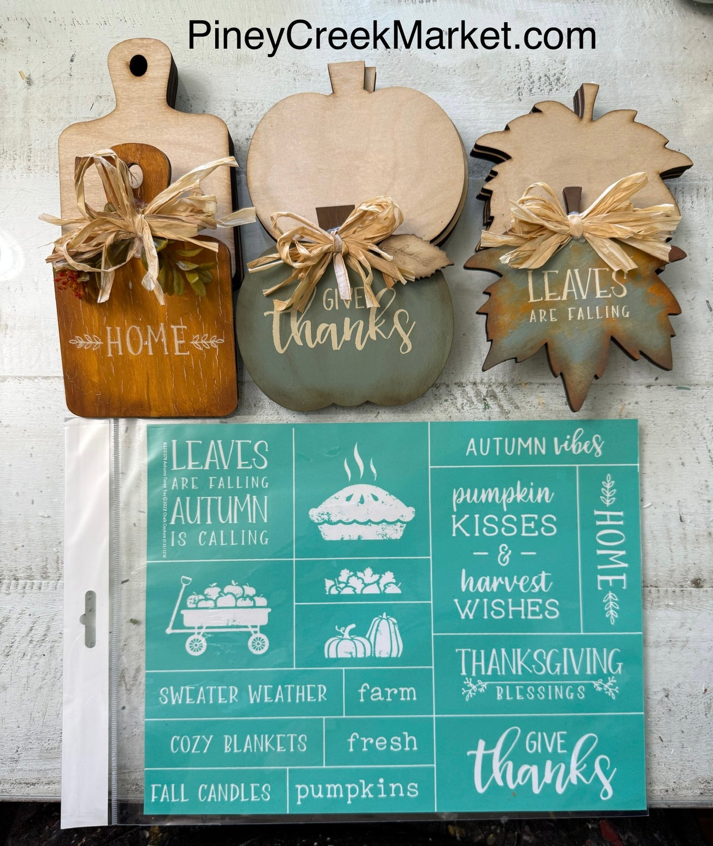 September Table Top kit with Free Stencil!🍂🍁🍂 Thanksgiving