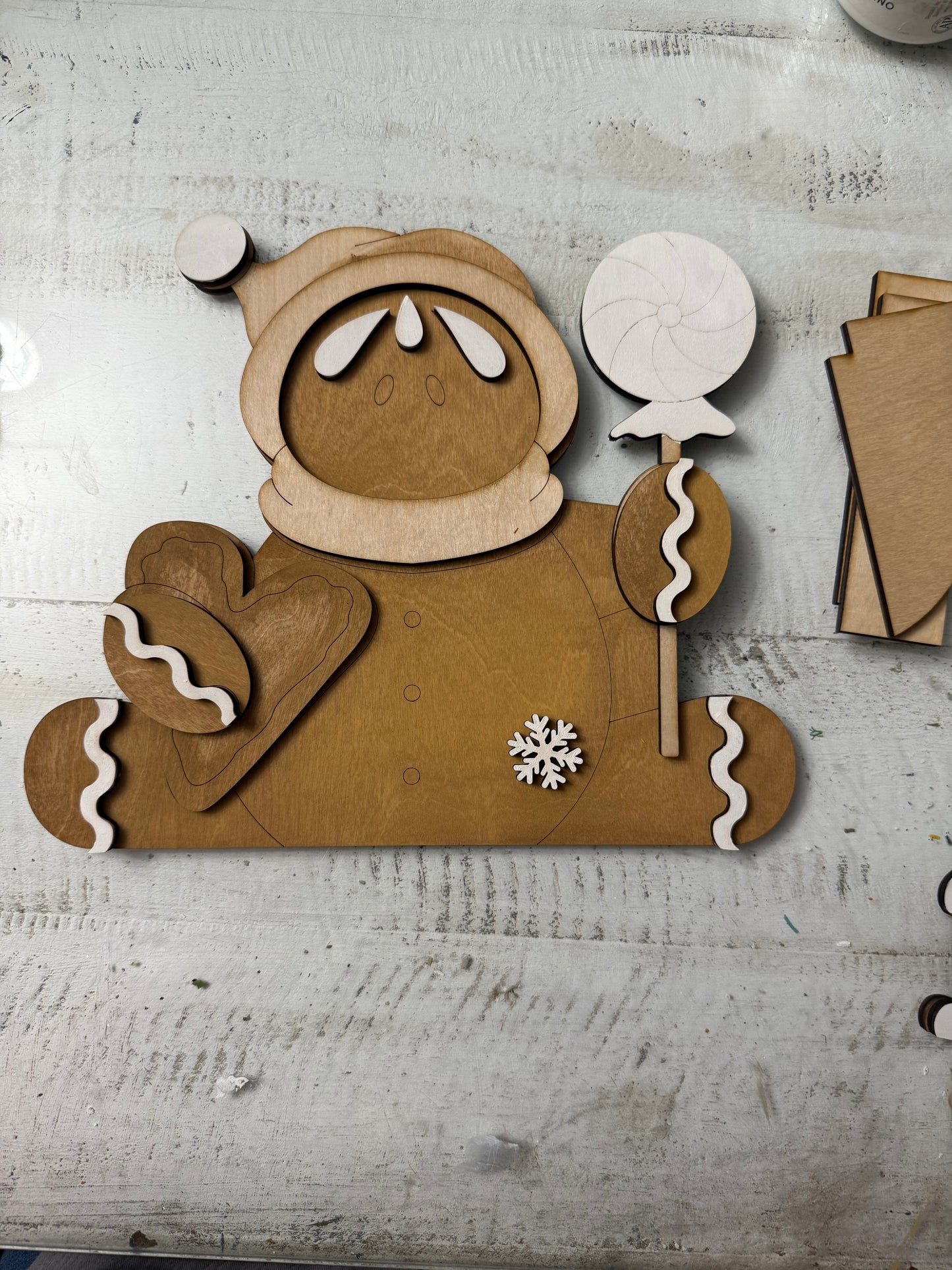 Gingerbread shelf sitter! Ready to paint!