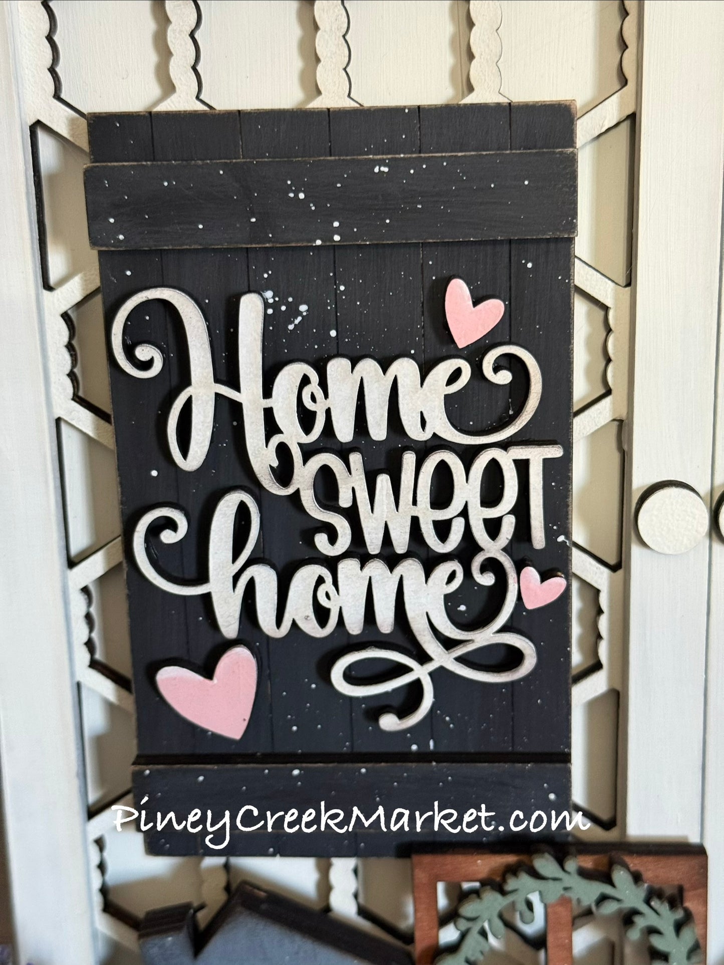 Adorable New Cabinet design with Home sweet home inserts included (other inserts available)