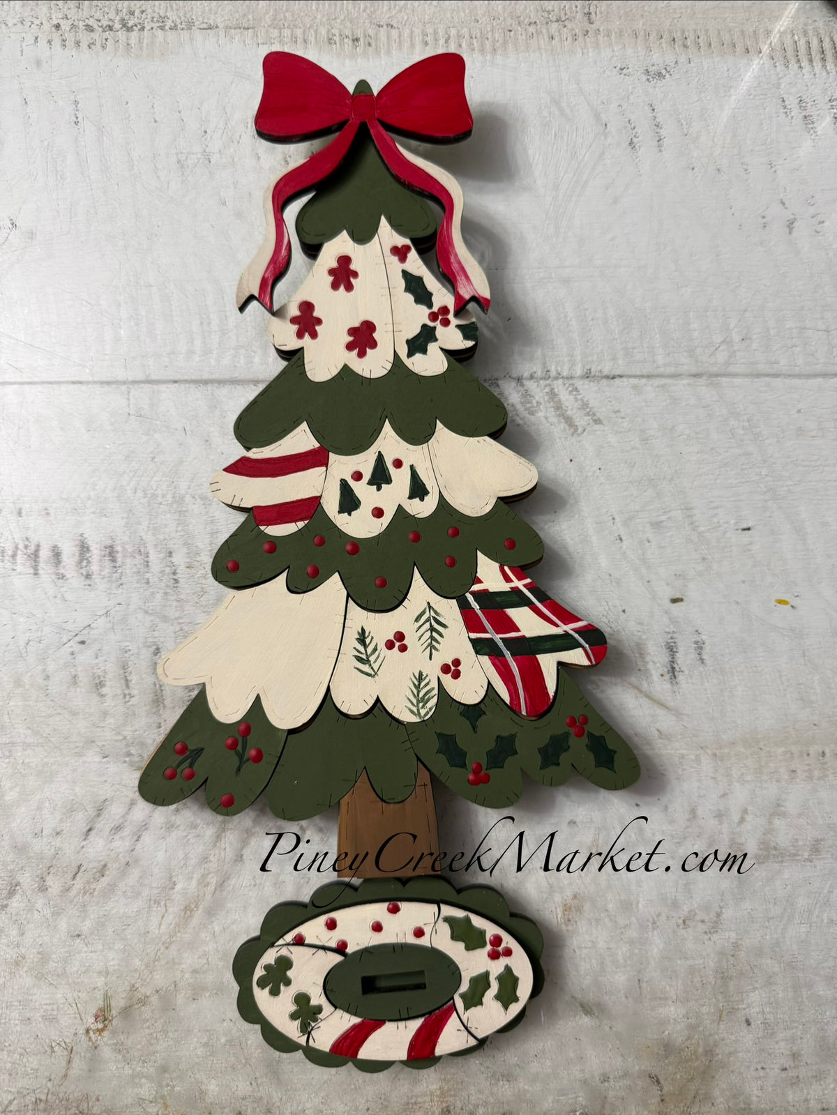 Set of 3 patchwork Christmas trees 🌲