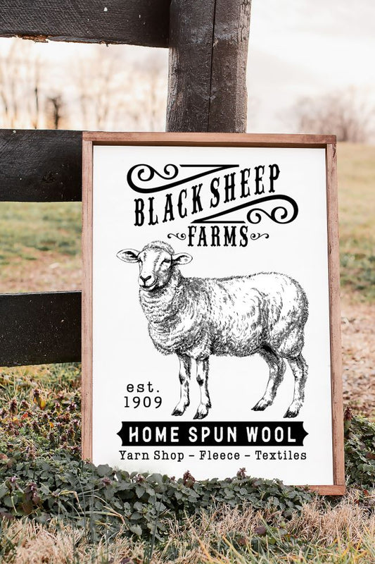 Reusable silkscreen stencil Black Sheep Farm