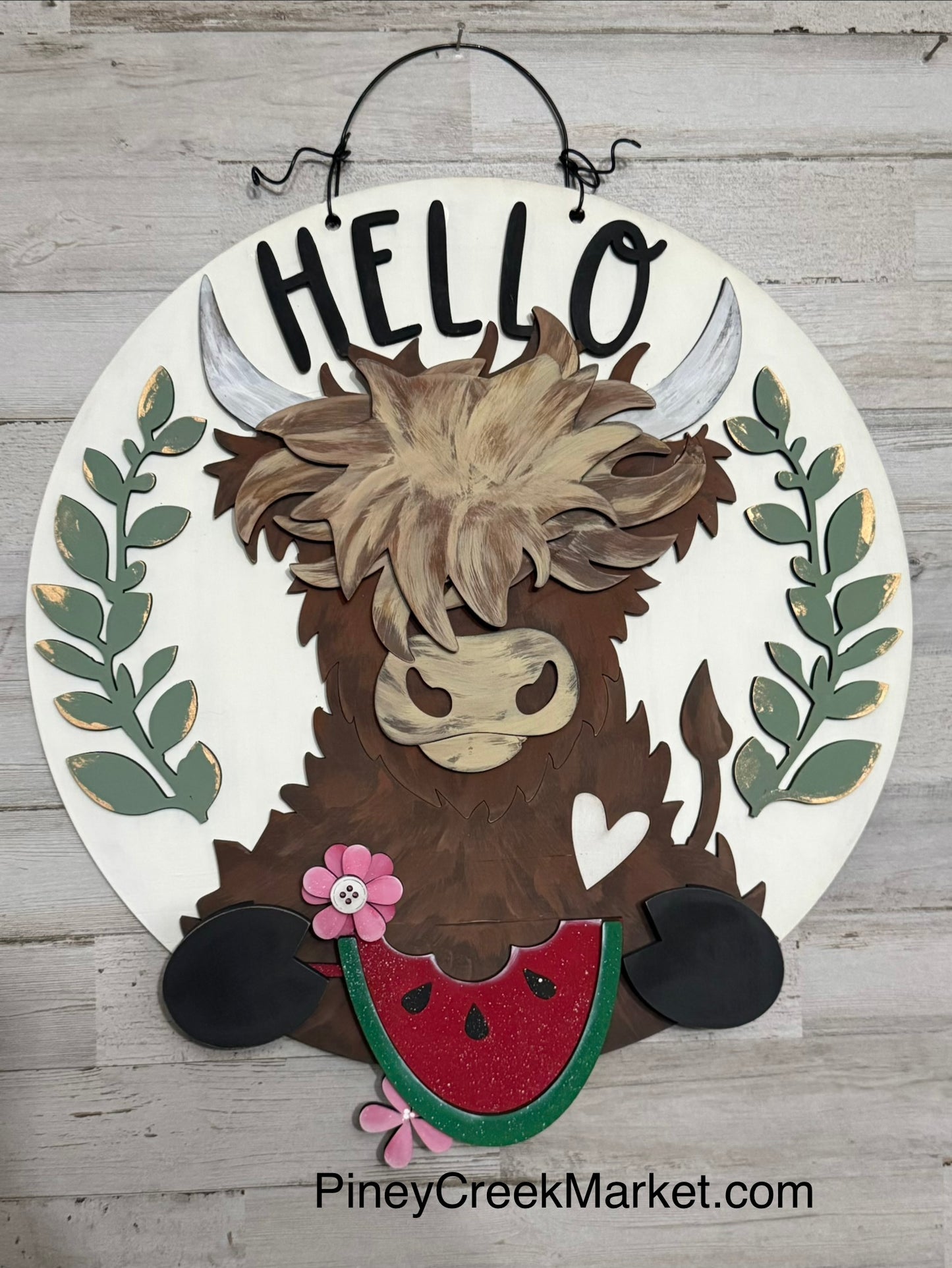 Highland Cow interchangeable door/wall hanger!