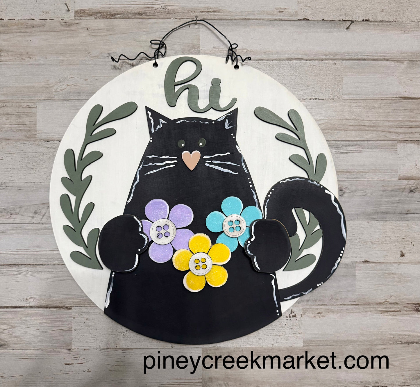 Cute cat interchangeable door/wall hanger!