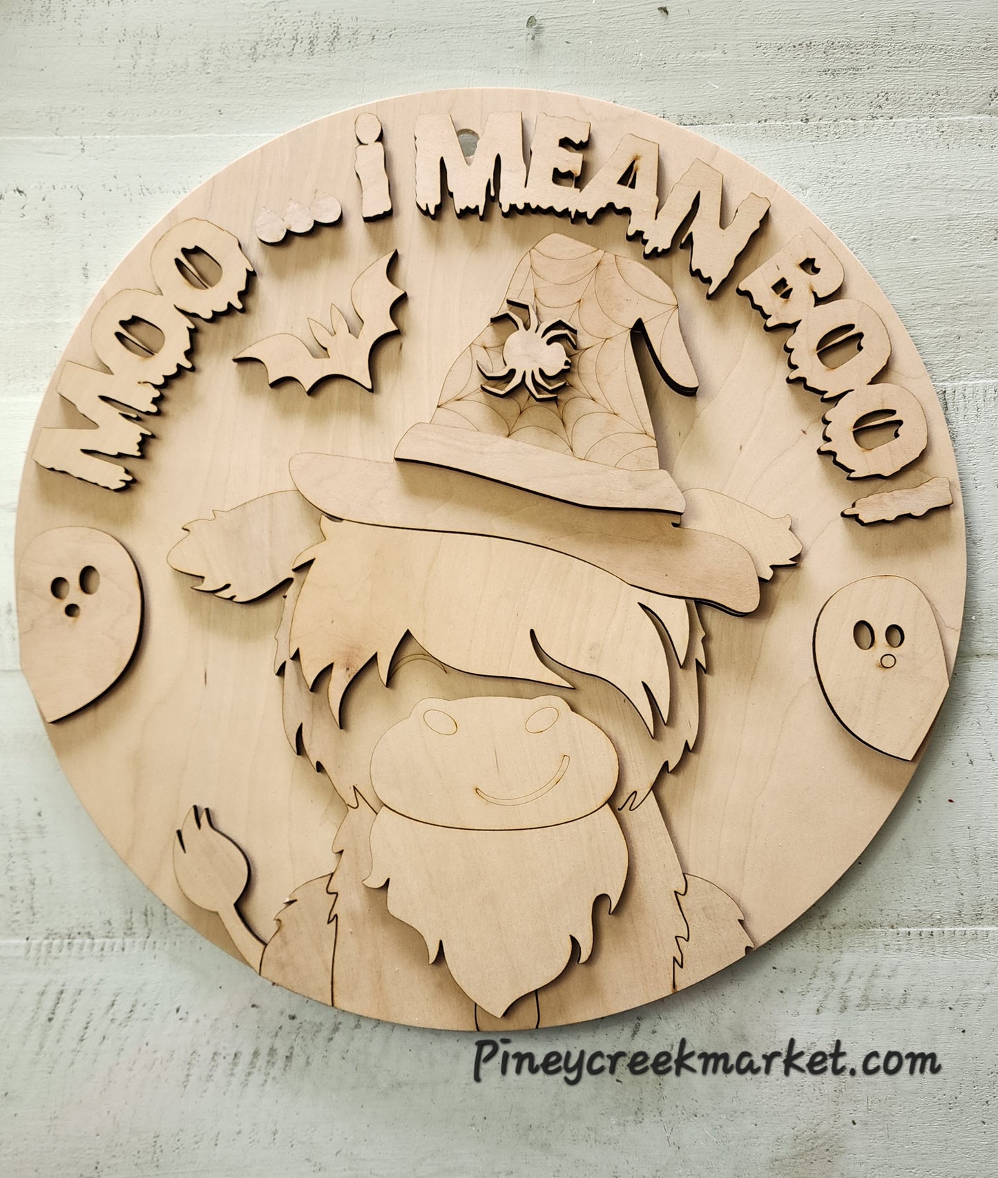 Moo...I mean Boo! Halloween Door Hanger