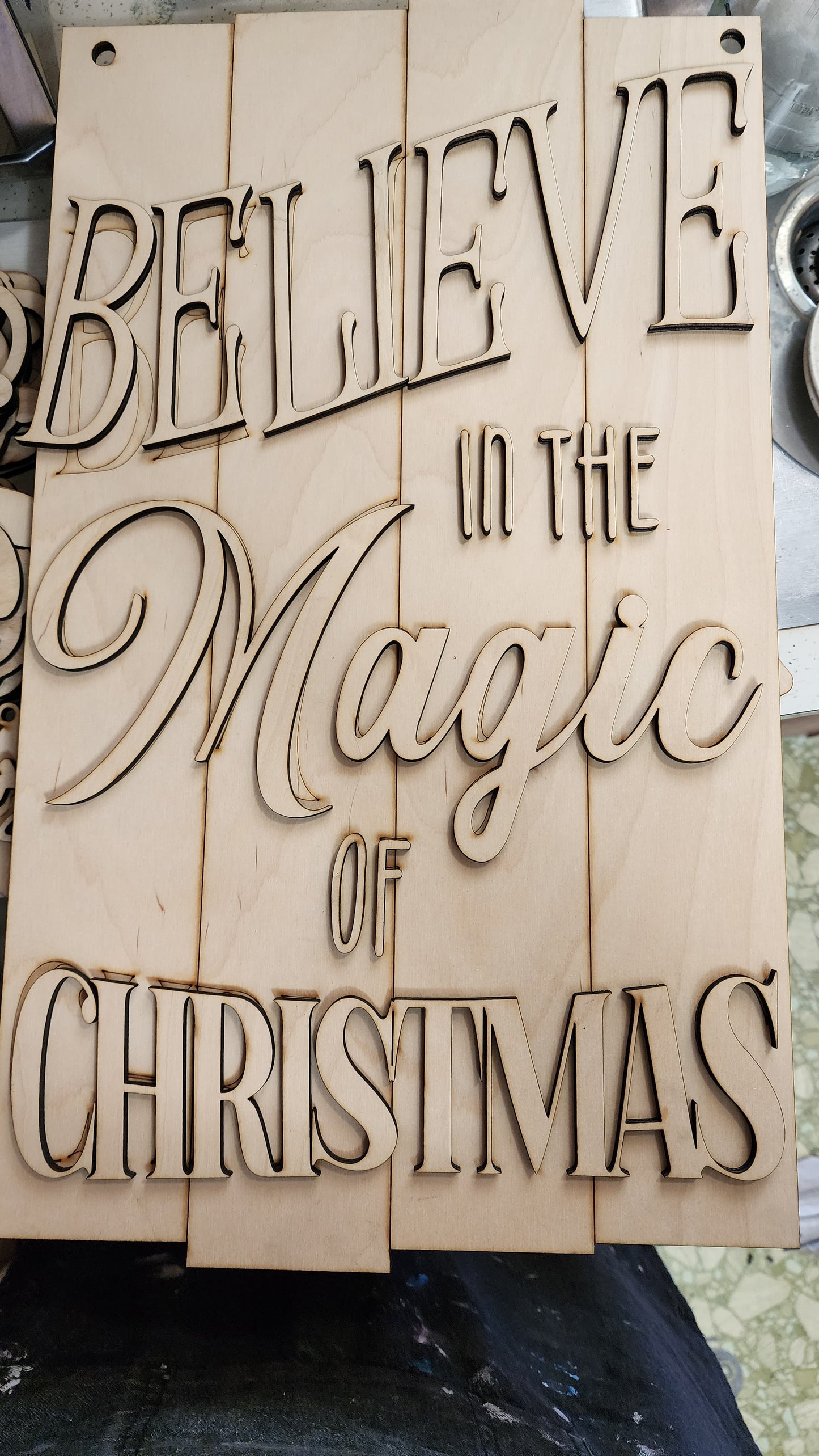 Believe In the Magic of Christmas DIY Ready to paint sign