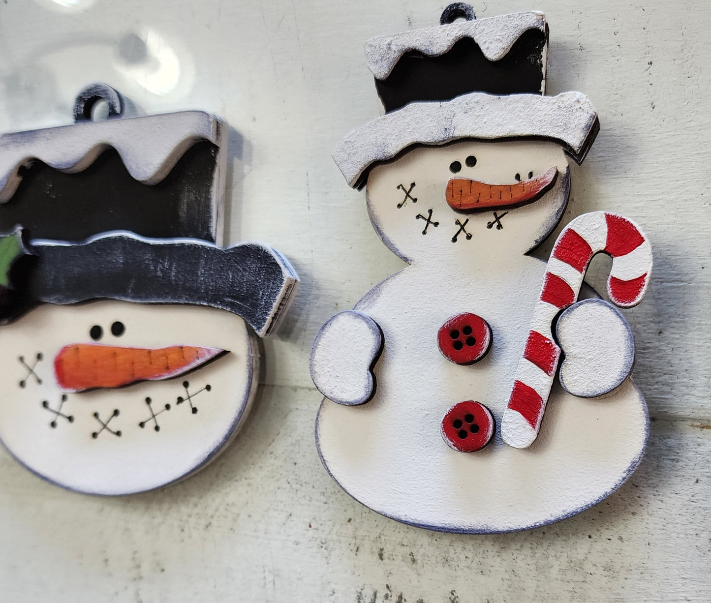 Snowman Ornaments Four snowman ornaments