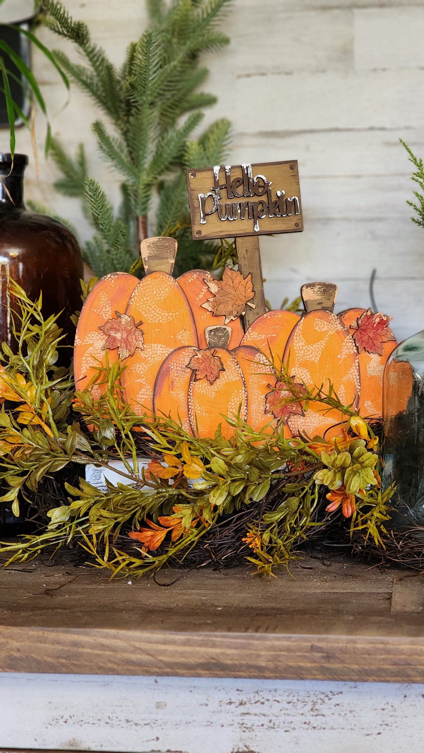 Fall Pumpkins set of three Hello Pumpkin