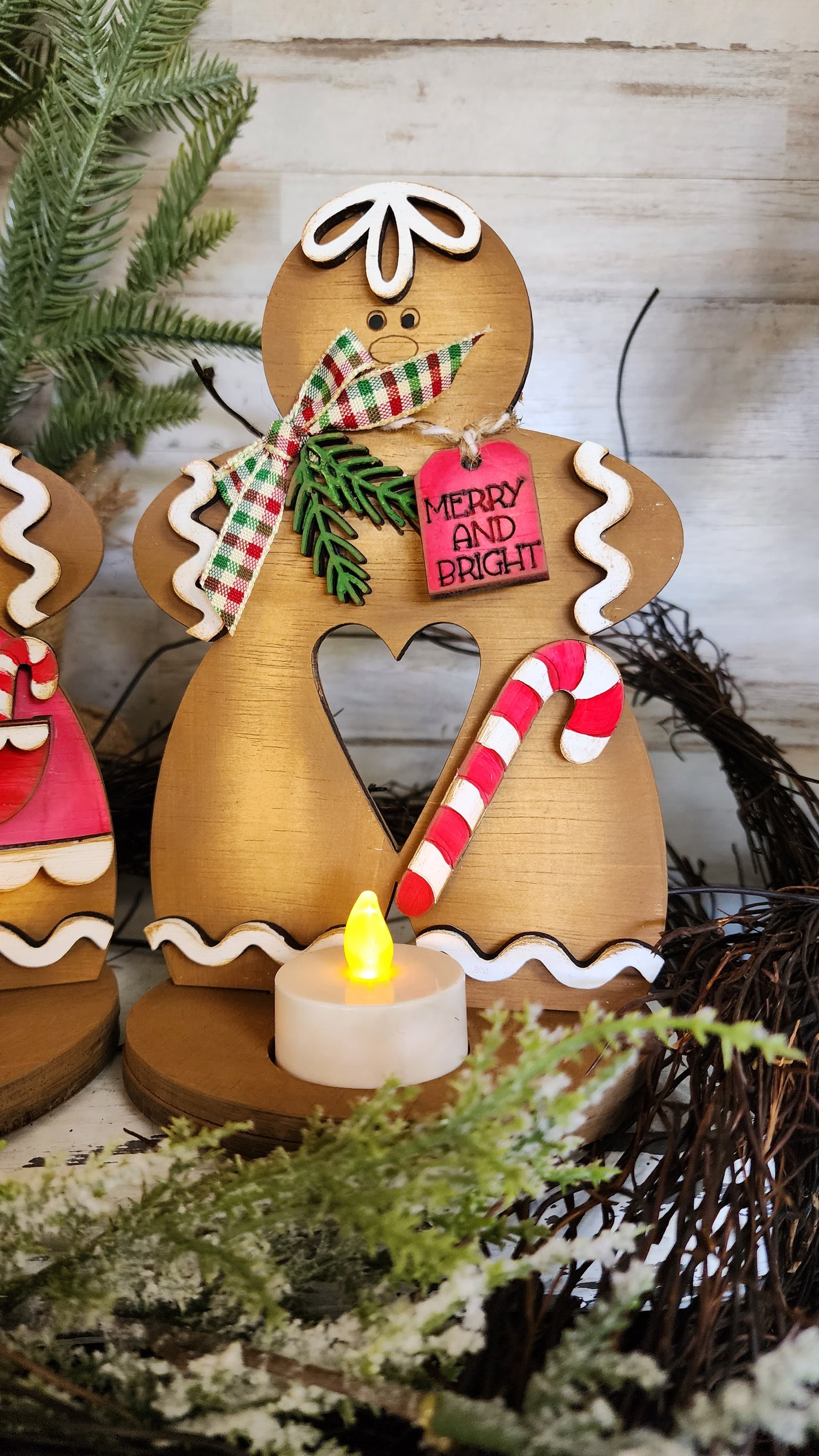 Gingerbread Tea Light holders Christmas decor