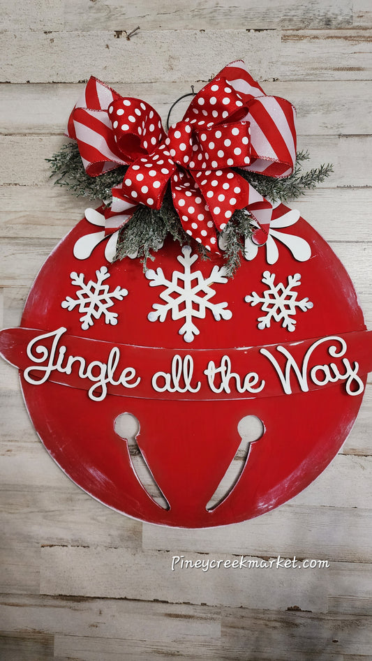 CHRISTMAS Jingle all the Way Door Hanger