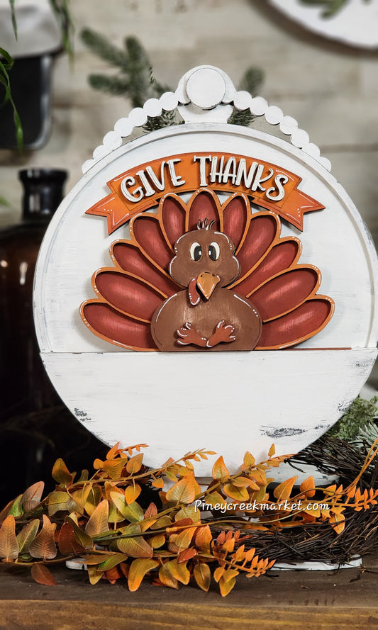 Give Thanks Fits #2 Interchangeable sign for the tabletop