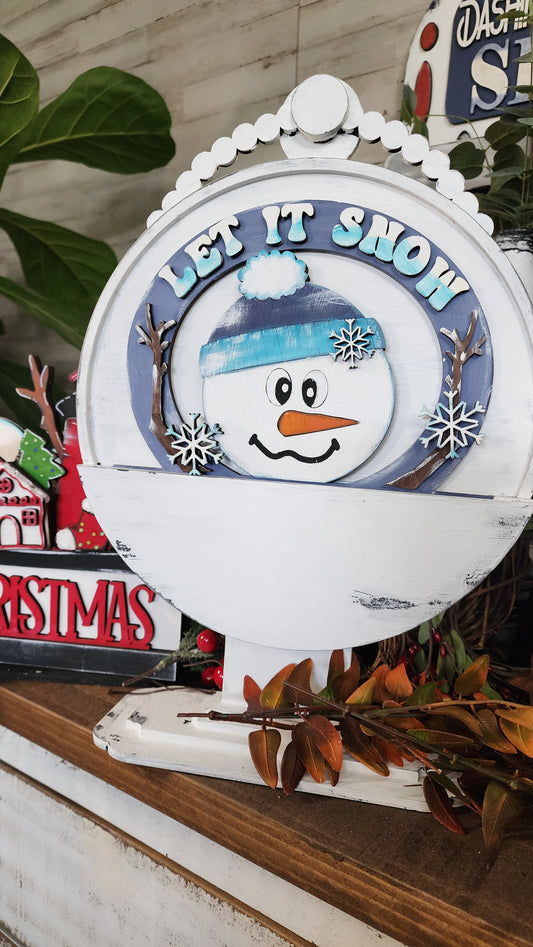 Snowman Let it Snow insert for #2 Tabletop interchangeable kit