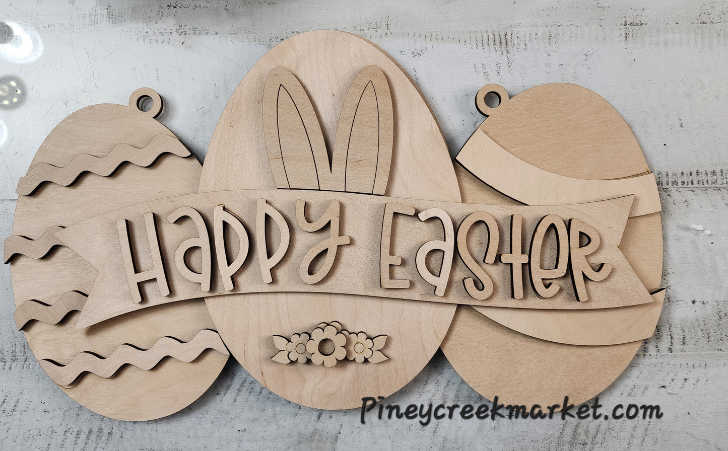 HAPPY EASTER DOOR HANGER