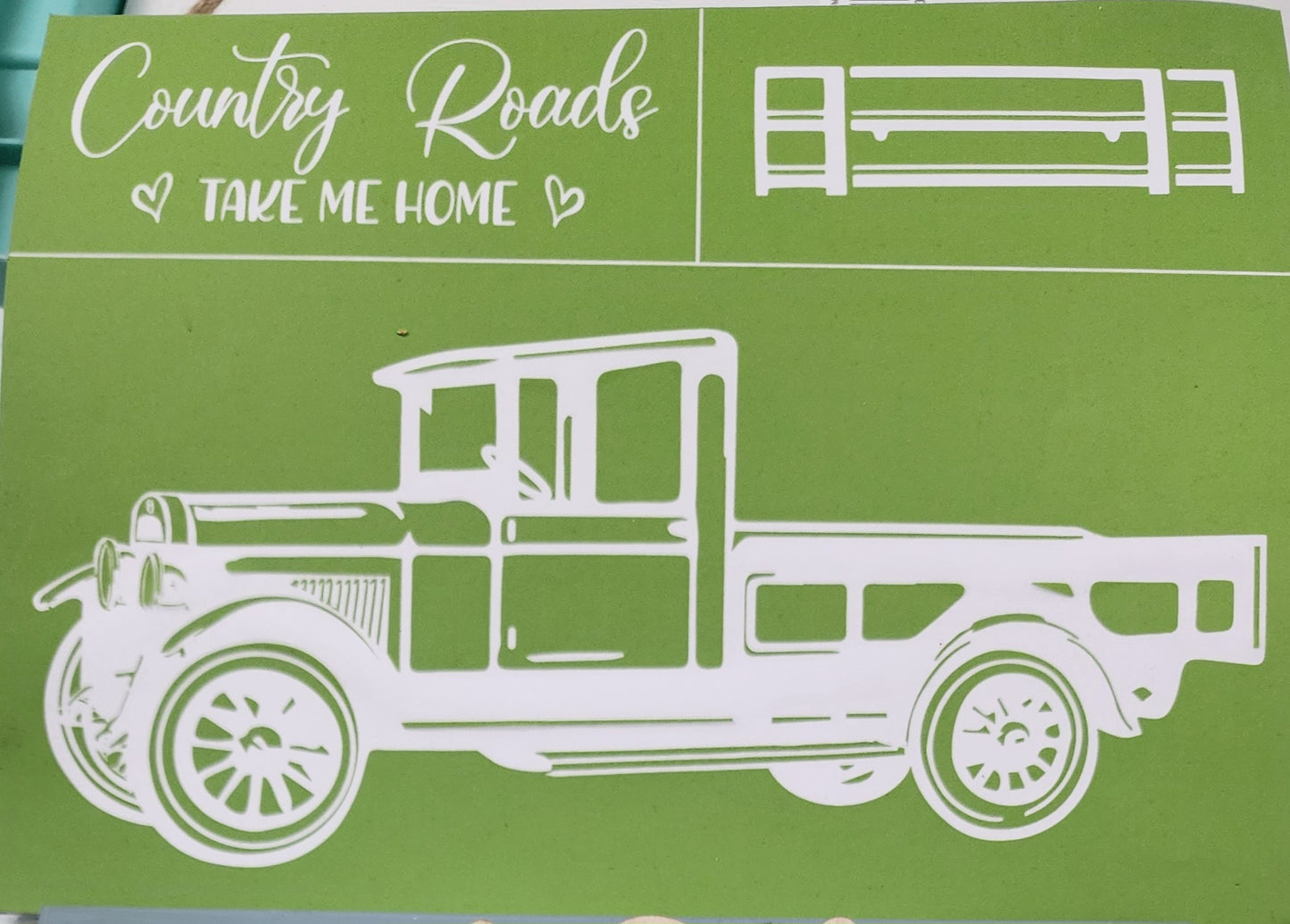 Country Roads Take me home STENCIL only