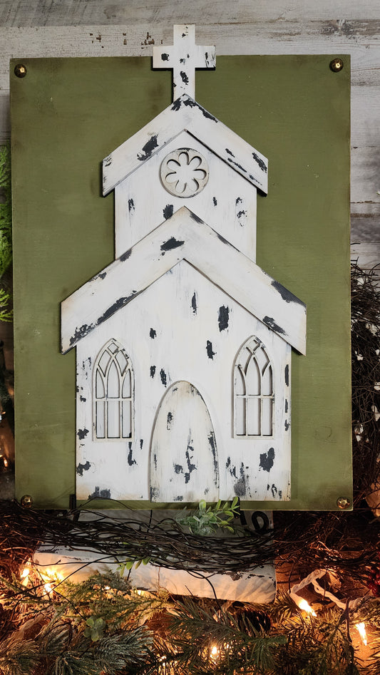 Church wood cutout