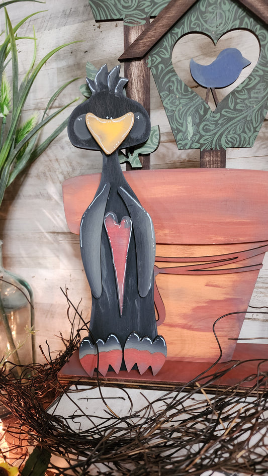 Crow primitive wood cutouts