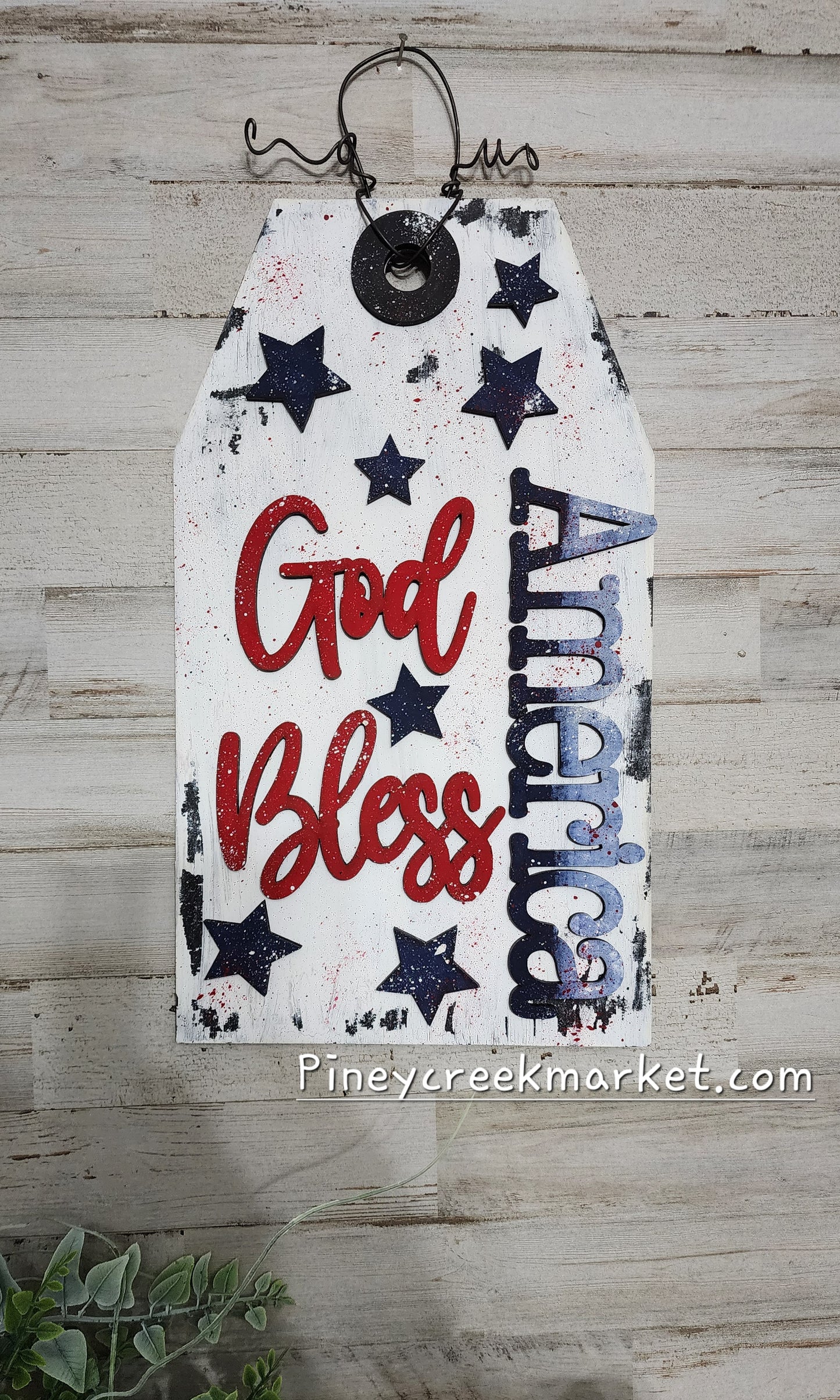 God Bless America Door tag