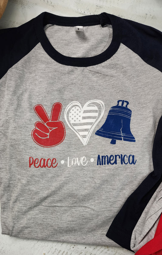 Reusable stencil PEACE LOVE AMERICA