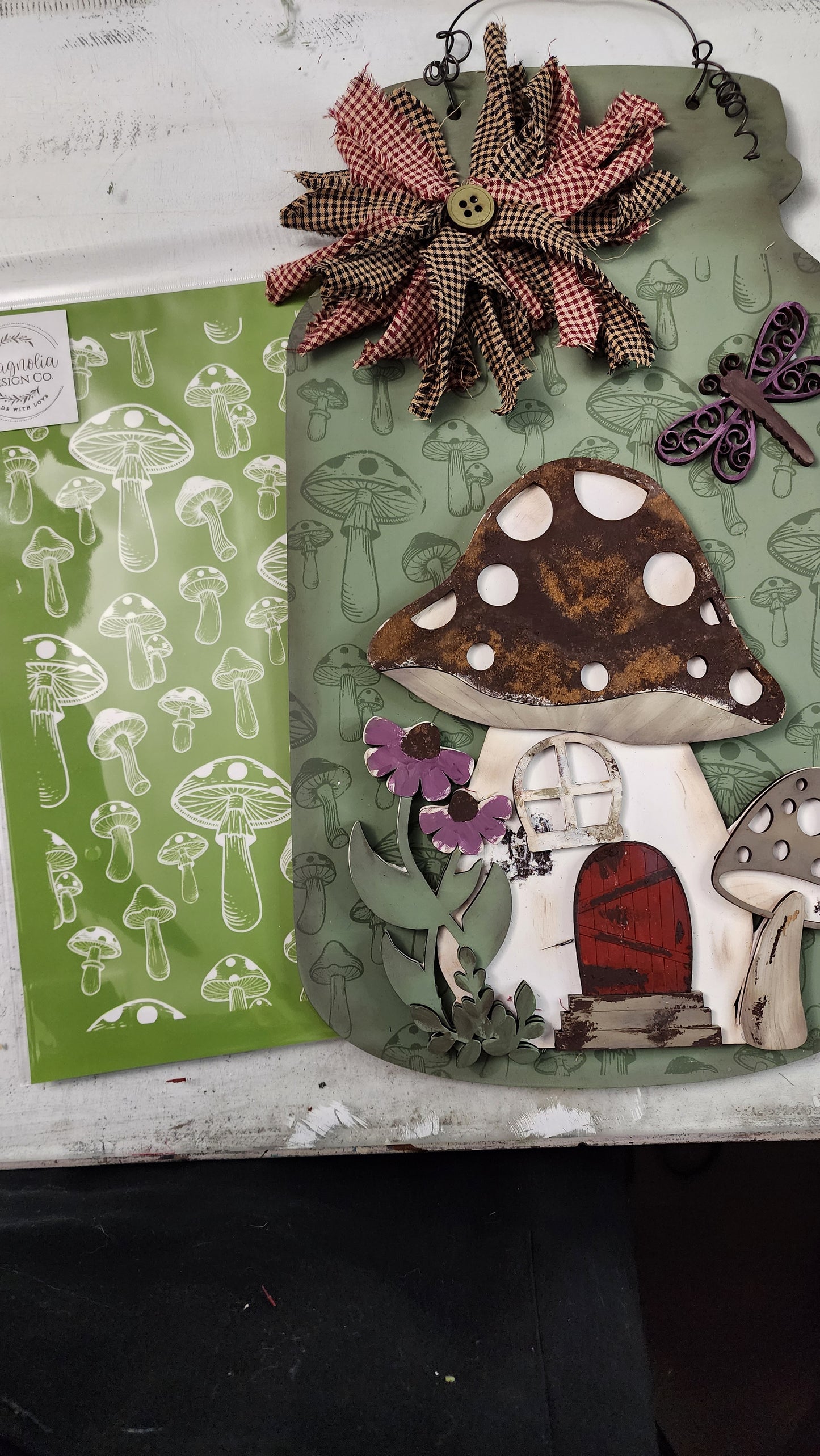 Mushroom stencil Reusable!