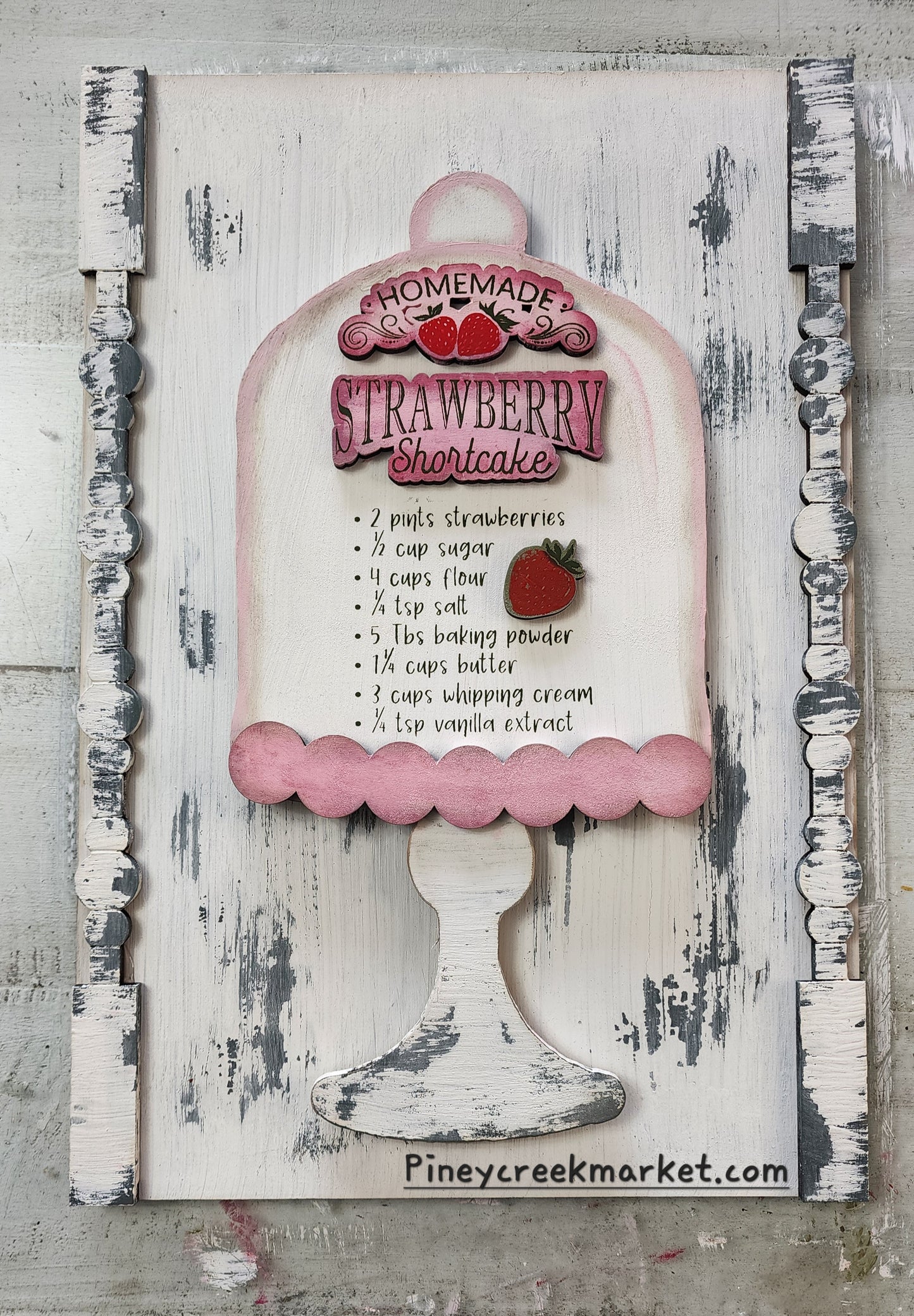 Wood Cutouts Strawberry Shortcake only. fits the stencil by Magnolia Design Co