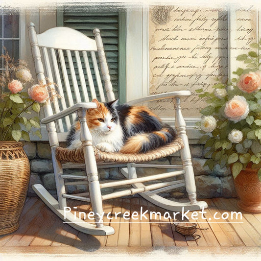 Rocking Chair Cat #4 Printable