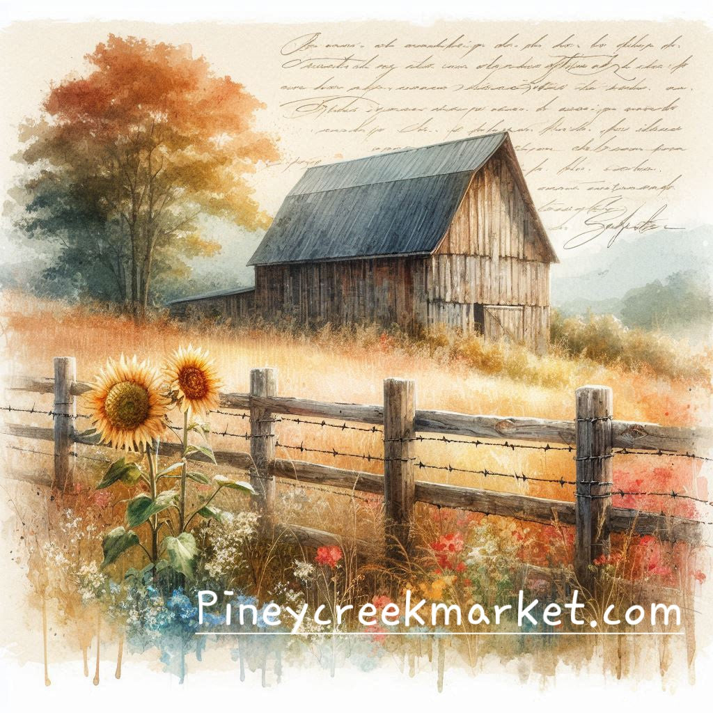 Vintage Barn Printable #1  FREE for the month of July