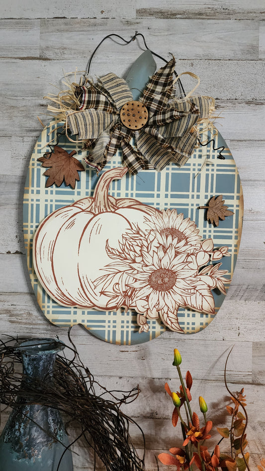 Pumpkin Floral Wood cutout only.