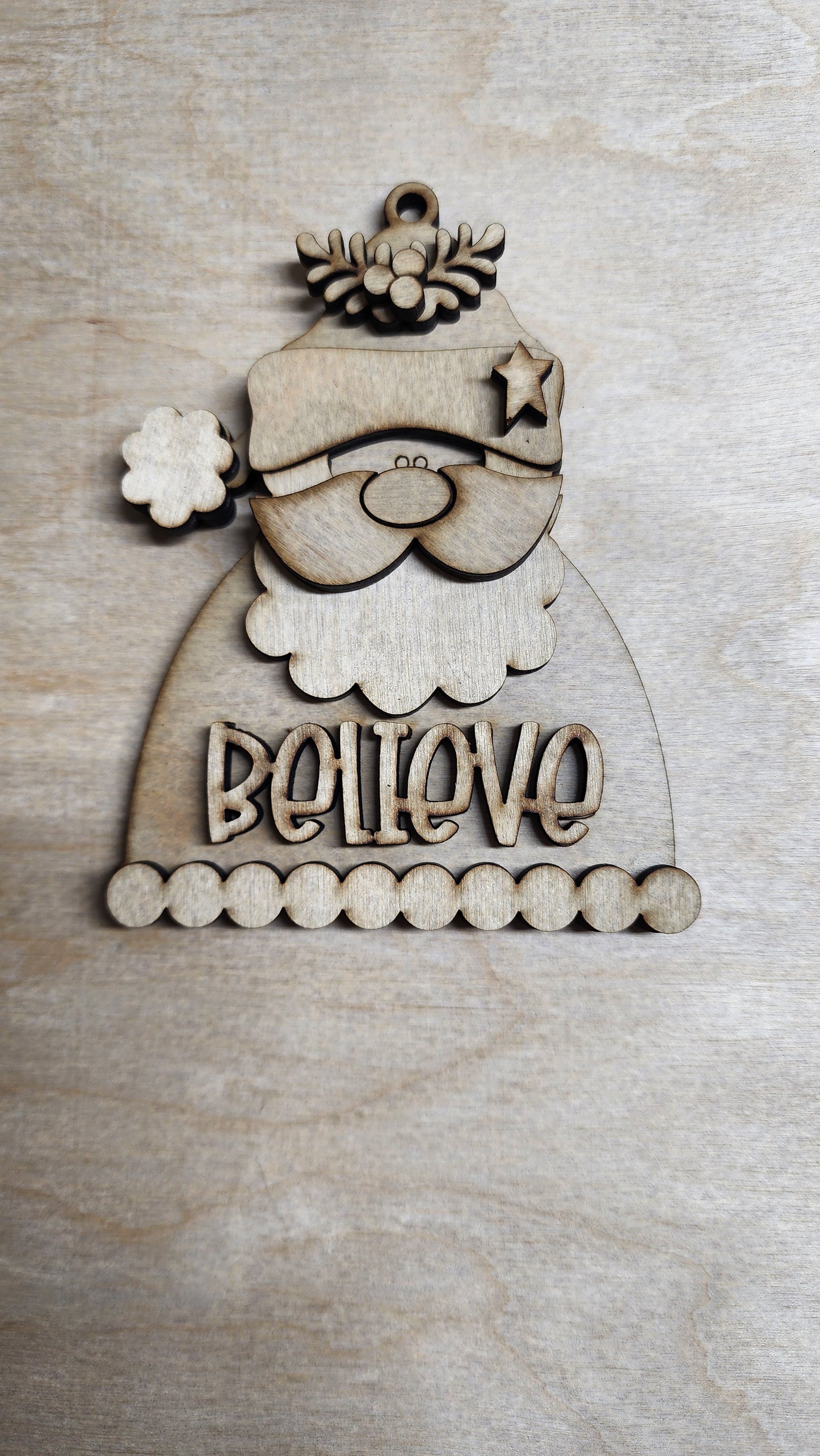 SANTA ORNAMENT wood cutouts