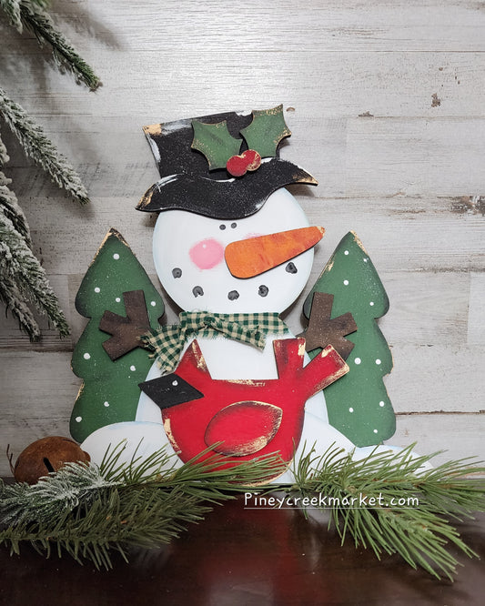 Snowman Cardinal kit