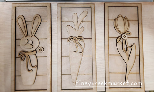 Bunny Carrot and Tulip Set for Spring