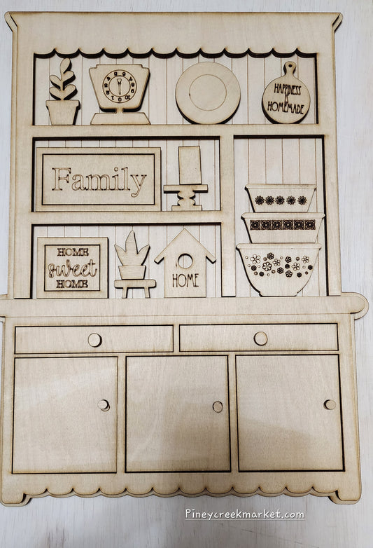 Kitchen Cabinet sign Family Bowls Scale